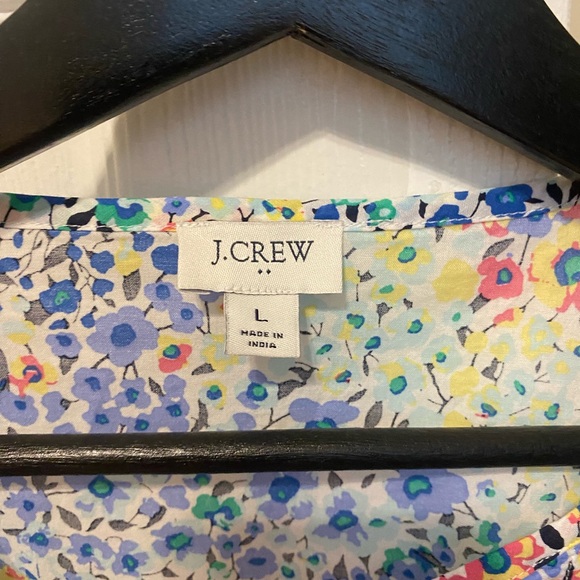 NWOT J CREW FACTORY FLORAL RUFFLE BLOUSE - Picture 5 of 6